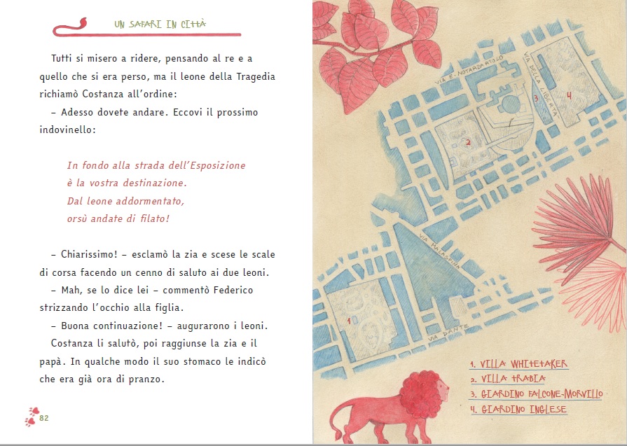 Pagina interna con uno degli itinerari riportati nel libro da poter fare a piedi con la famiglia.